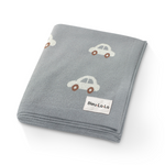 Whimsy Collection - Luxury 100% Cotton Knit Swaddle Baby Blanket Bleu La La
