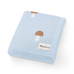 Whimsy Collection - Luxury 100% Cotton Knit Swaddle Baby Blanket Bleu La La