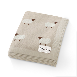 Whimsy Collection - Luxury 100% Cotton Knit Swaddle Baby Blanket