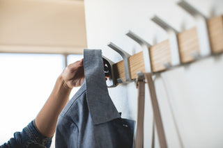 Wall-Mounted Coat Rack - Steel + Wood - By Baano