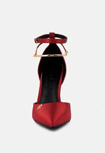 Hobnob Anklet Embellishment Stiletto Sandals