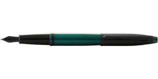 Calais™ Matte Green and Black Lacquer Fine Nib Fountain Pen - By Baano