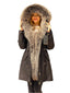 Black/Brown Toned Silver Fox Fur
