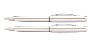 Coventry Polished Chrome Pen and Pencil Gift Set - By Baano