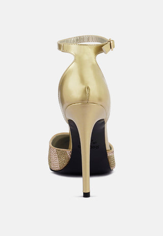 Nobles Rhinestone Patterned Stiletto Sandals