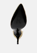 Nobles Rhinestone Patterned Stiletto Sandals