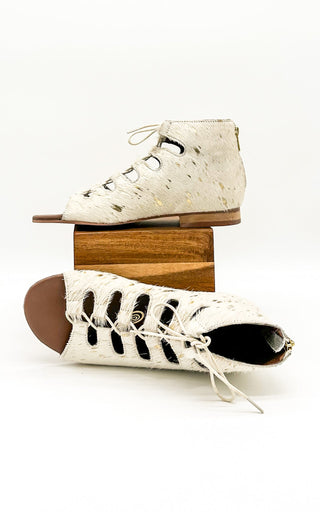 Nola Sandals in Gold Naughty Monkey