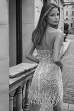 Nora Embellished Strapless Mini Dress - By Baano