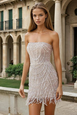 Nora Embellished Strapless Mini Dress - By Baano