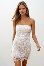 Nora Embellished Strapless Mini Dress - By Baano