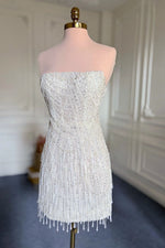 Nora Embellished Strapless Mini Dress