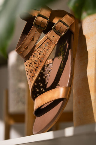Nora Sandals in Tan Naughty Monkey