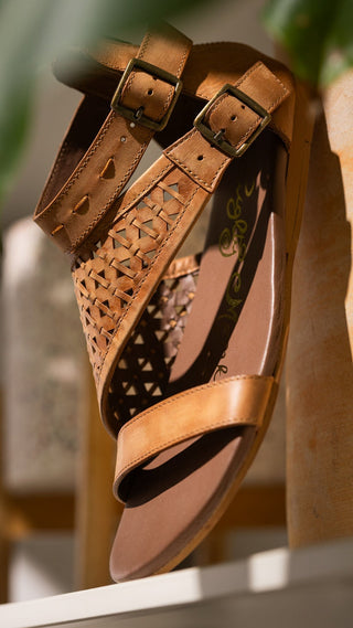 Nora Sandals in Tan Naughty Monkey