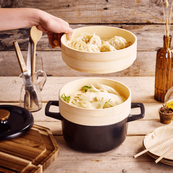 Nori Cocotte — 2.5 QT with Steamer Inserts