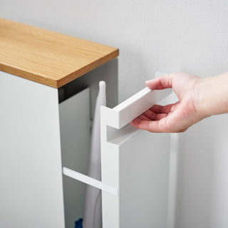Pull-Out Bathroom Storage Cabinet - Steel + Wood - By Baano