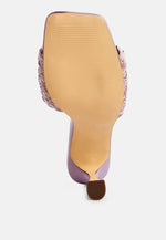 Ny Tour Braided Strap Heel Sandals