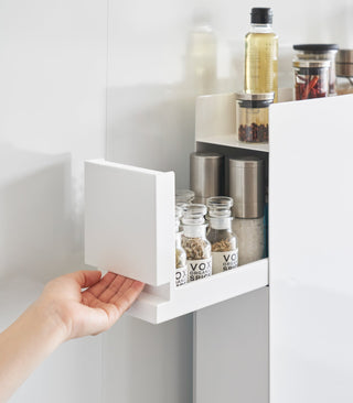Two-Tier Sliding Drawer Seasoning Rack - Steel - By Baano