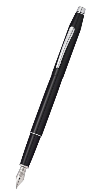 Classic Century® Black Lacquer Medium Nib Fountain Pen - By Baano