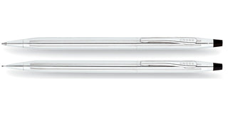 Classic Century® Lustrous Chrome Pen and Pencil Set - By Baano