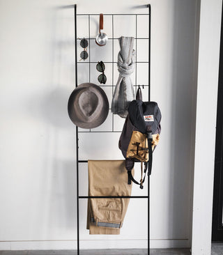 Leaning Ladder with Grid Panel (63" H)  - Steel - By Baano
