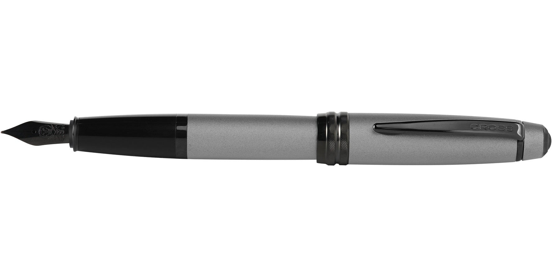 Bailey™ Matte Gray Lacquer Stainless Steel Medium Nib Fountain Pen - By Baano
