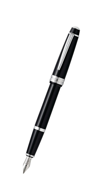Bailey Light™ Polished Black Resin Medium Nib Fountain Pen - By Baano