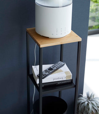 Two-Tier Display & Storage Shelf (31.5" H)  - Steel + Wood - By Baano