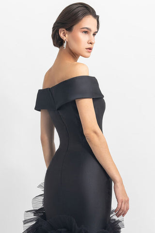 Olivia Black Off-the-Shoulder Maxi Dress - By Baano