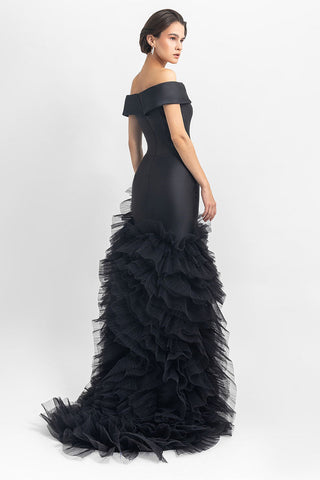 Olivia Black Off-the-Shoulder Maxi Dress - By Baano