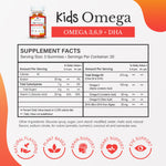 Halal Omega 3, 6 & 9 Gummies with DHA for Kids - 60 Count | Salaam Nutritionals - By Baano