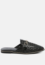 Ophelia Lattice Edge Woven Flat Mules