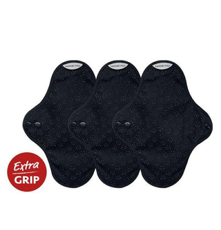 Organic Reusable Pads - 3 Pantyliners in Black The Brand hannah