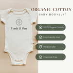 Little Sister Clay Organic Cotton Short Sleeve Baby Bodysuit - By Baano