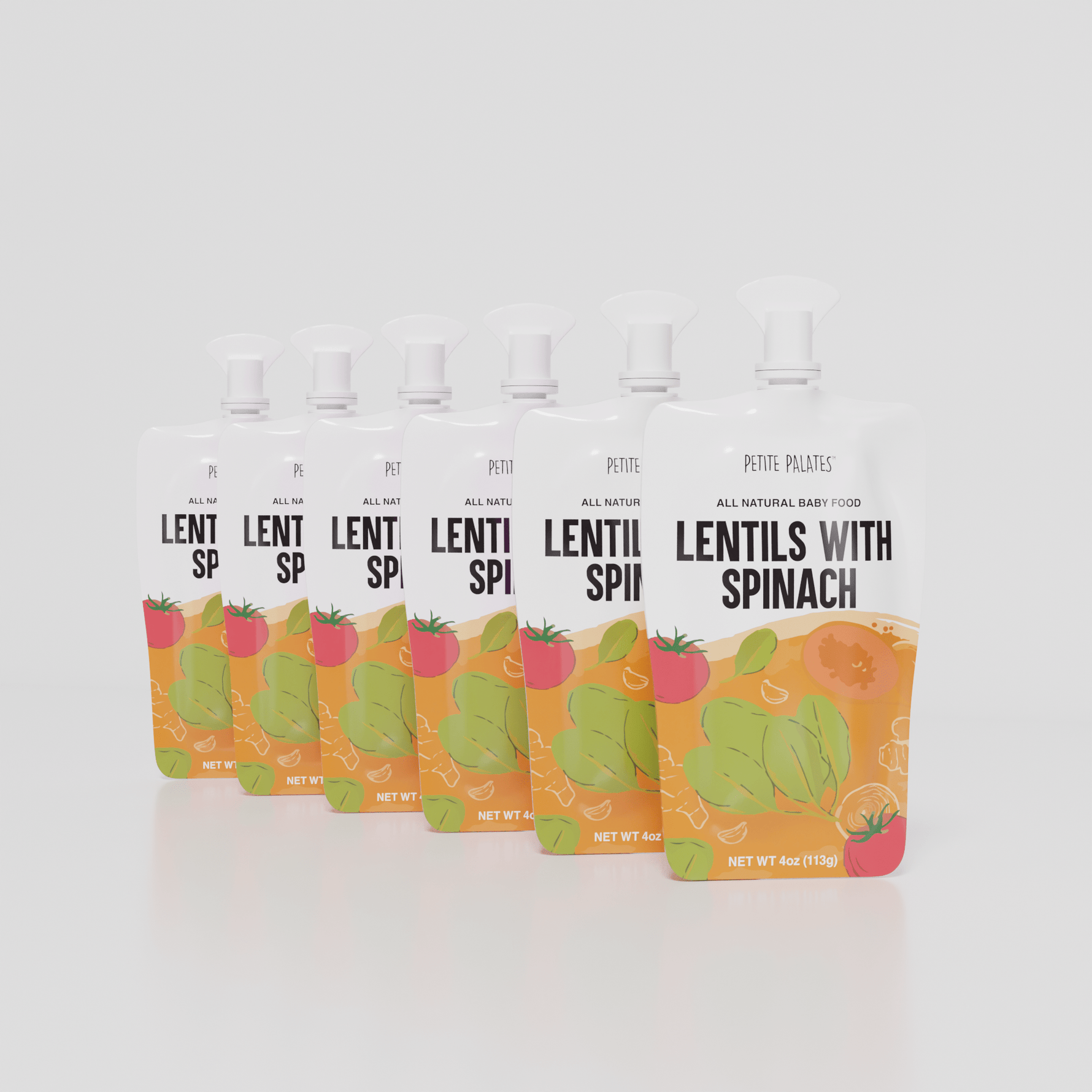 6 Pack of Organic Lentils with Spinach