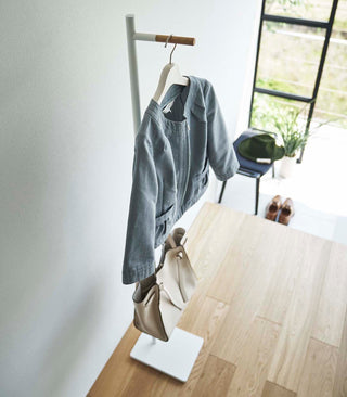 Coat Rack (63.98" H)  - Steel + Wood - By Baano