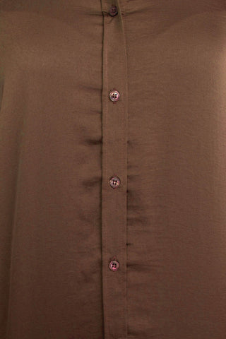 M Magaschoni Collar Neck Long Sleeve Front Button Detail Silk Top - Glamourous Grace