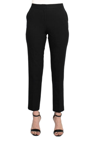 Philosophy Banded Waist Button Hook & Zipper Closure Side Pockets Viscose Blend Pant - Glamourous Grace