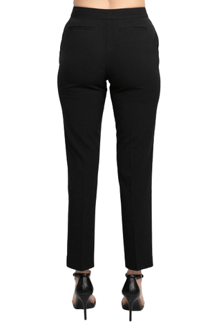 Philosophy Banded Waist Button Hook & Zipper Closure Side Pockets Viscose Blend Pant - Glamourous Grace