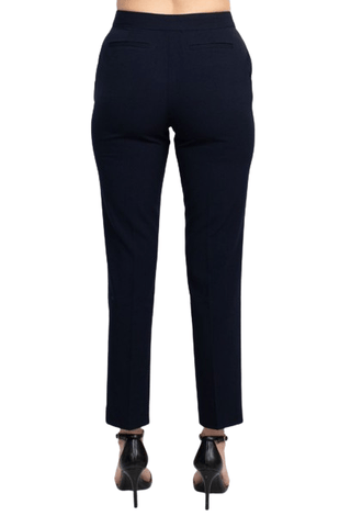Philosophy Banded Waist Button Hook & Zipper Closure Side Pockets Viscose Blend Pant - Glamourous Grace