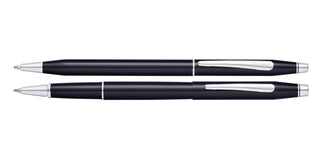 Classic Century® Black Lacquer Ballpoint and Rollerball Gift Set - By Baano