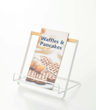 Tablet and Cookbook Stand - Steel + Wood - By Baano