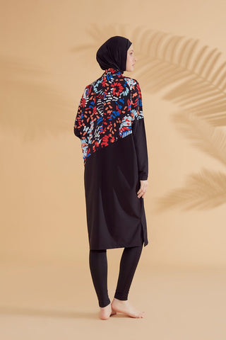 Woven Black Burkini Modest Swimwear M2313 - By Baano