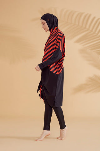 Woven Black Burkini Modest Swimwear M2307 - By Baano
