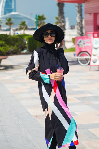 Woven Black Burkini Modest Swimwear M2310 - By Baano