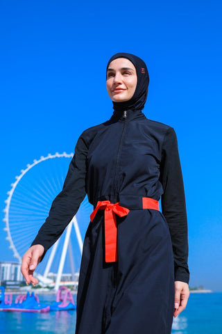 Woven Black Burkini Modest Swimwear M2311 - By Baano