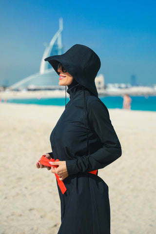 Woven Black Burkini Modest Swimwear M2311 - By Baano