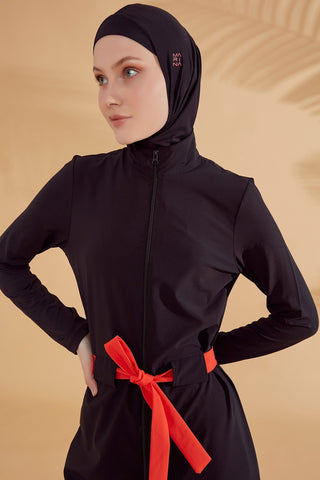Woven Black Burkini Modest Swimwear M2311 - By Baano