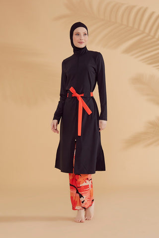 Woven Black Burkini Modest Swimwear M2311 - By Baano