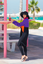 Woven Black Half Coverage Swimsuit M2312 Marina Modest