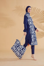 Woven Navy Burkini Modest Swimwear M2301-1 Marina Modest